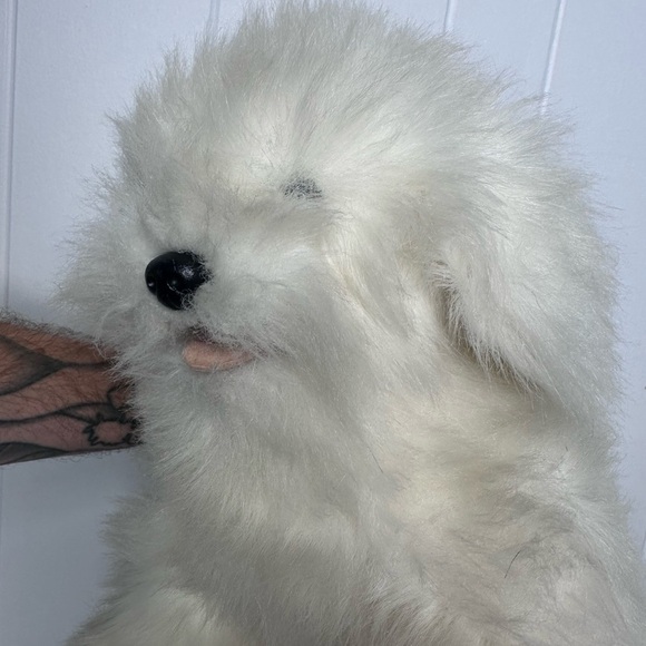 TY Classic 1989 Max White Fluffy Dog Maltese Stuffed Animal Plush - Picture 3 of 10